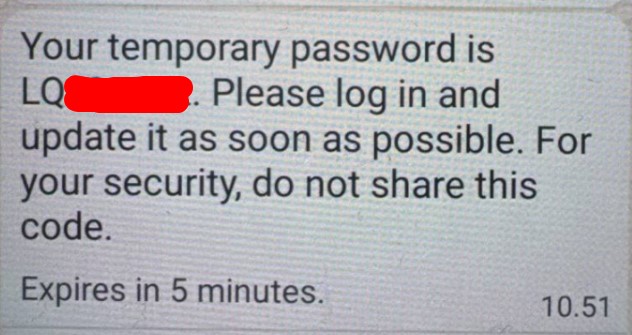 Step 4 - Password Baru Diterima